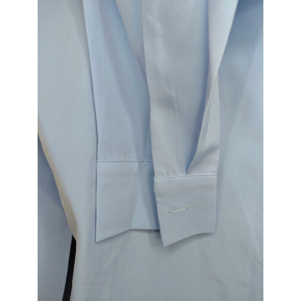 NWT Aureliennes Light Blue Tie-Waist Shirt Oversized Size XS/S Tailored Minimal - Picture 10 of 15
